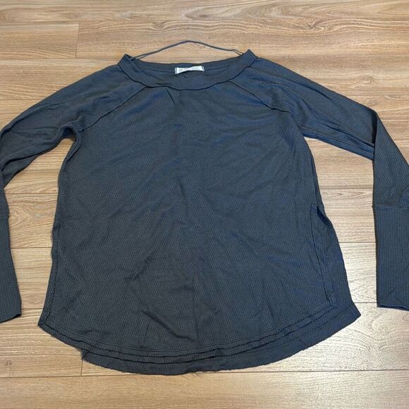 We the free free people gray long sleeve therma size large women’s - Picture 1 of 11